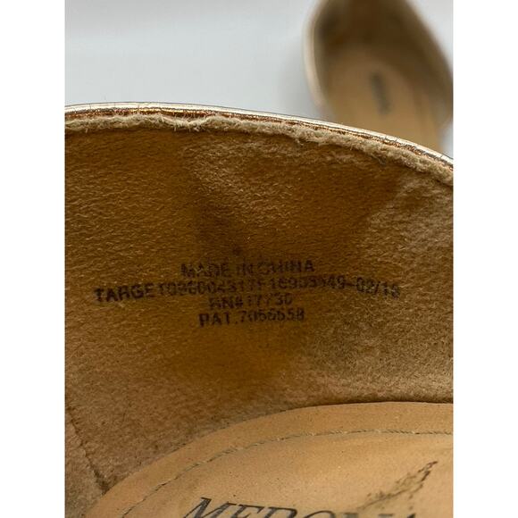 MERONA Women's Beige Studded Flat Open Almond-Toe Slide Sandals SZ 9 - Picture 8 of 9